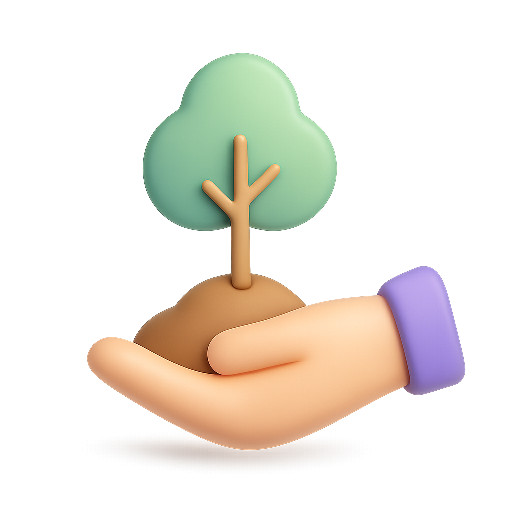 Tree plantation drive icon